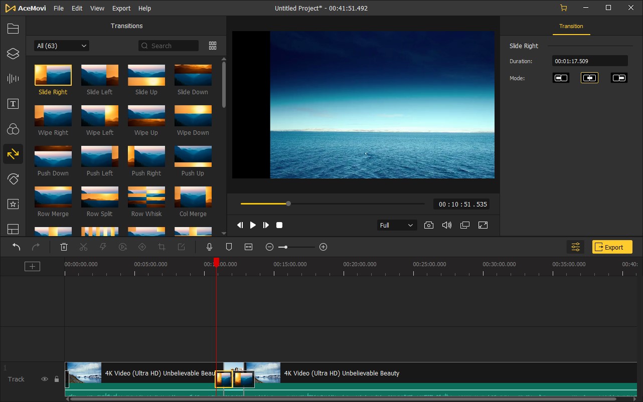 übergang hinzufügen