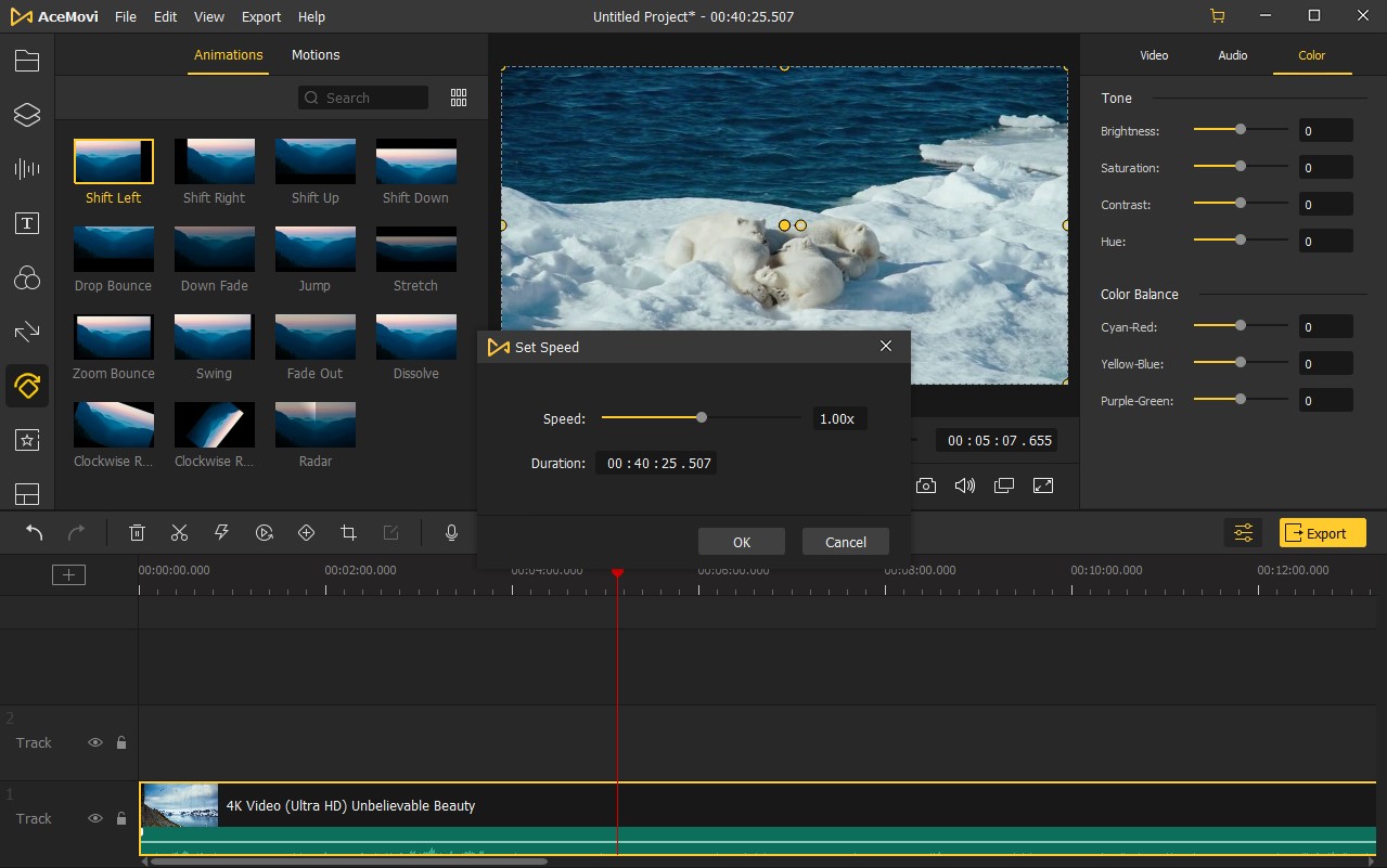 anpassen der video geschwindigkeit