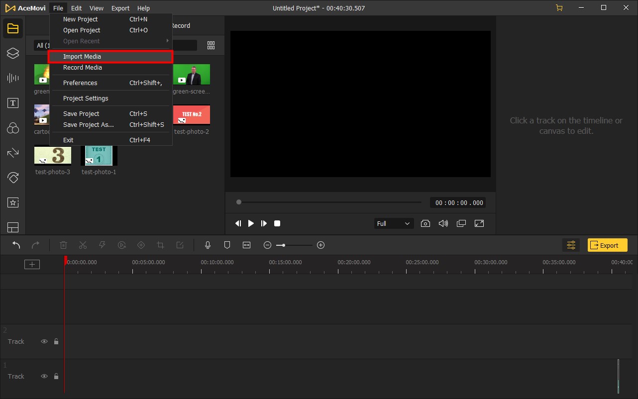mediendateien importieren