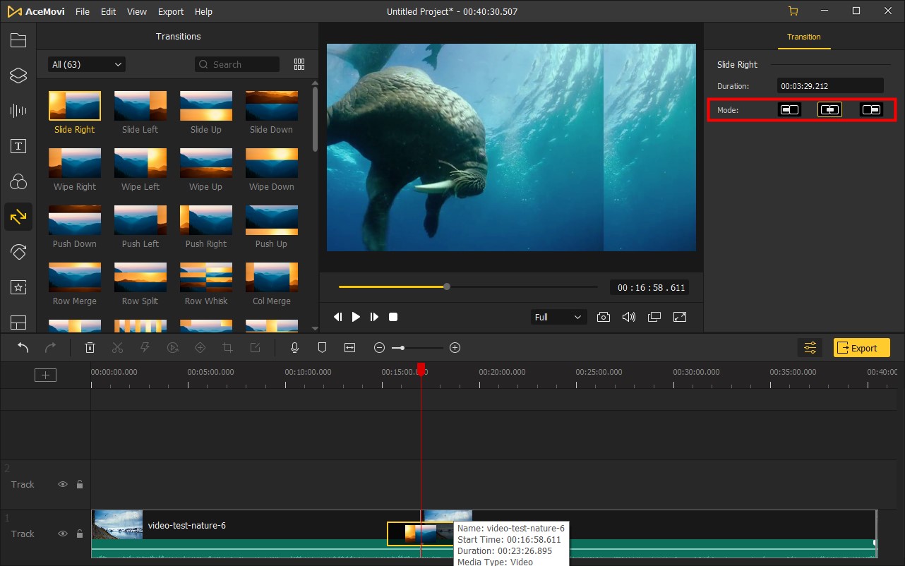übergang hinzufügen