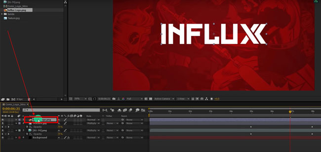 text zum marvel intro in after effects hinzufügen