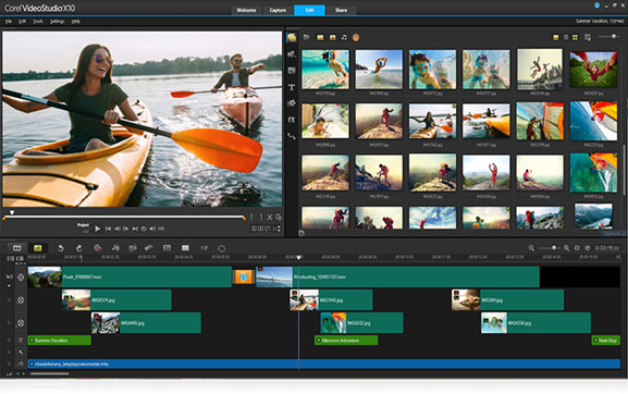 corel videostudio videoeditor für geteilten bildschirm