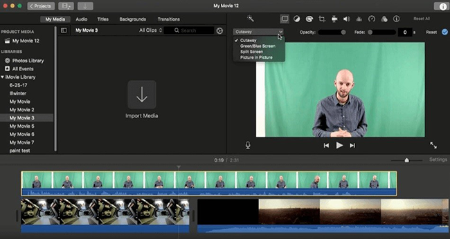 imovie kostenloses greenscreen softwareschnittstelle