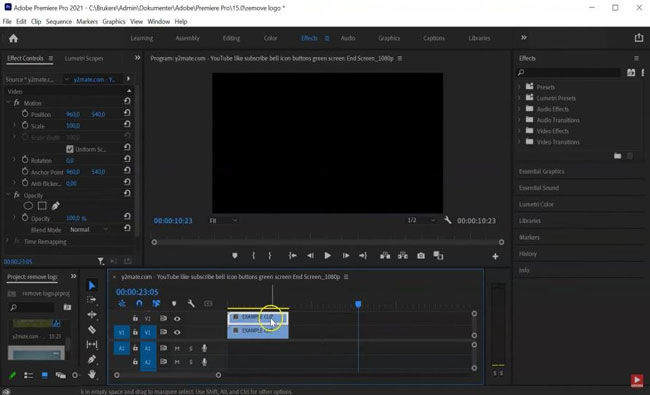 video in premiere pro importieren