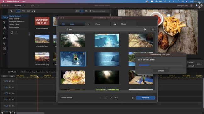 powerdirector videoeditor für geteilten bildschirm