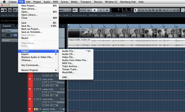 cubase kann audio im videoleben nicht ersetzen