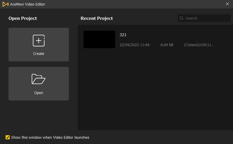 acemovi startup window