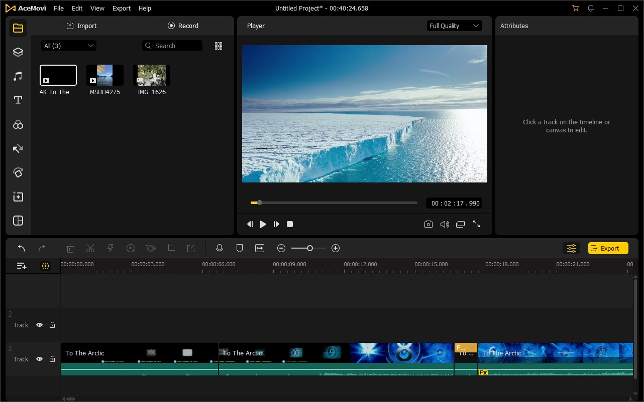 download the new version AceMovi Video Editor