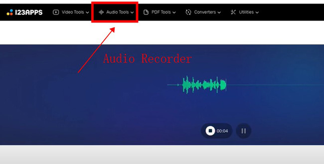 record a podcast online with 123apps