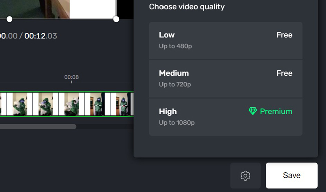 choose video quality on 123apps