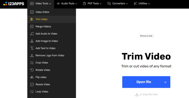 how to trim mp4 video online by online video cutter