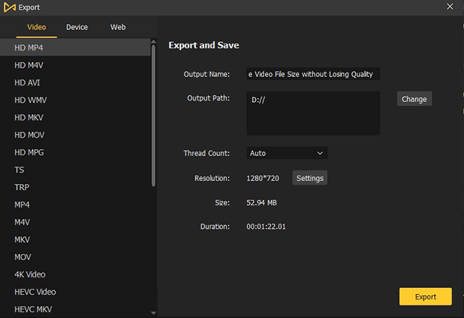 export the pitched video