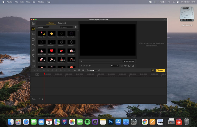 acemovi mac subtitle editor user interface
