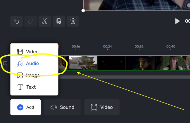 add audio to video online no watermark by 123apps