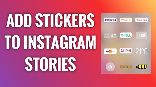 add stickers to instagram stories