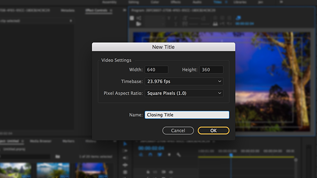 add titles graphics video adobe premiere