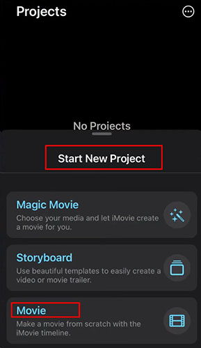 add video in imovie iphone