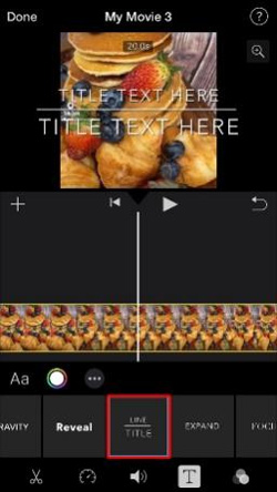 how to add text in imovie