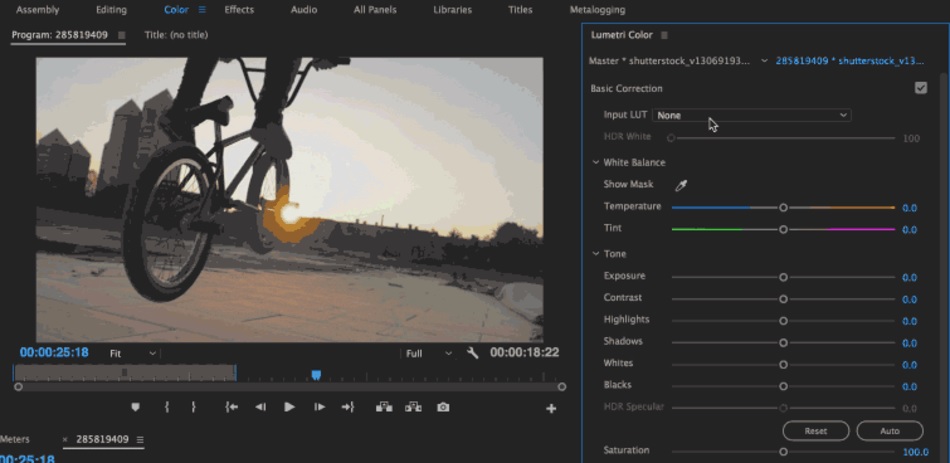 adobe premiere pro color correction