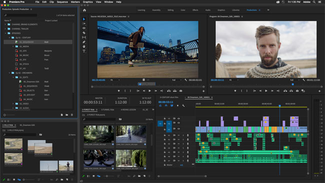 adobe premiere interface