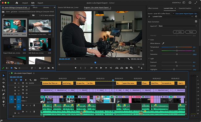 adobe premiere pro home