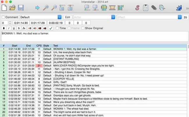 subtitle editor for mac