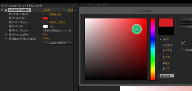 change color in after effects