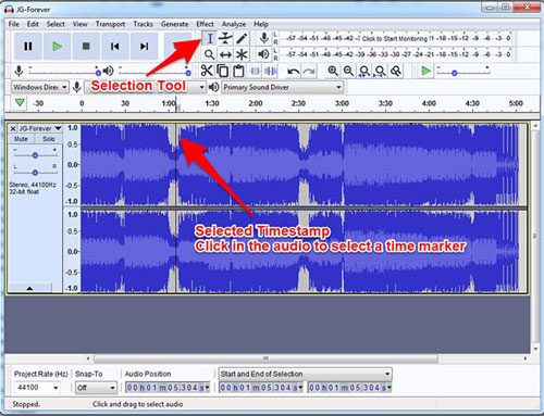 audacity audio cutter and joiner