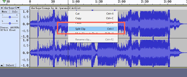 how to trim an audio file with audacity
