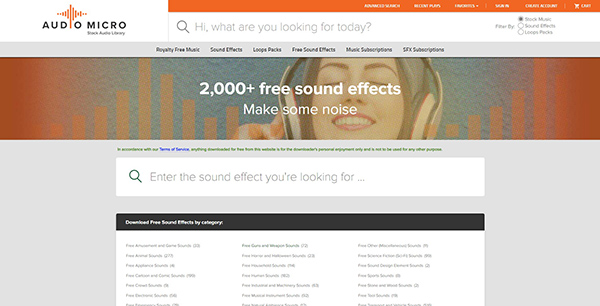 free audio resources in audio micro