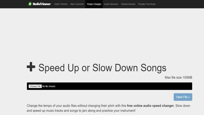 audiotrimmer tempo