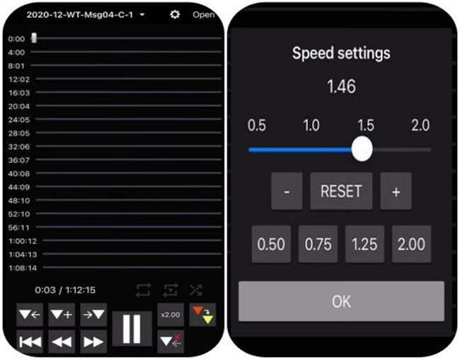 how to change audio speed for android and iphone