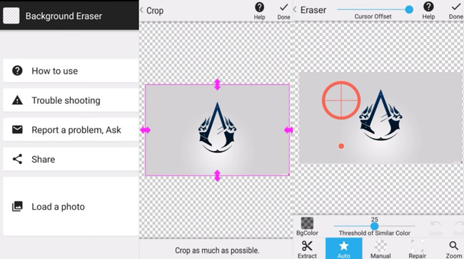 how to make a transparent logo in mobile with background eraser