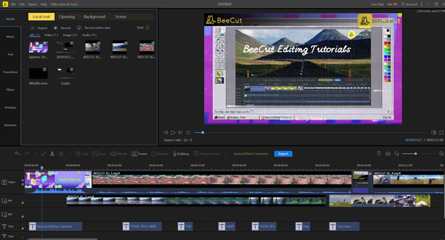 beecut video editor for low end pc best free