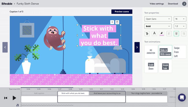 biteable online free explain video editor