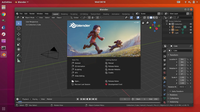 blender video maker on desktop