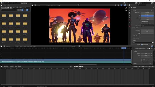 blender free video editor for fortnite