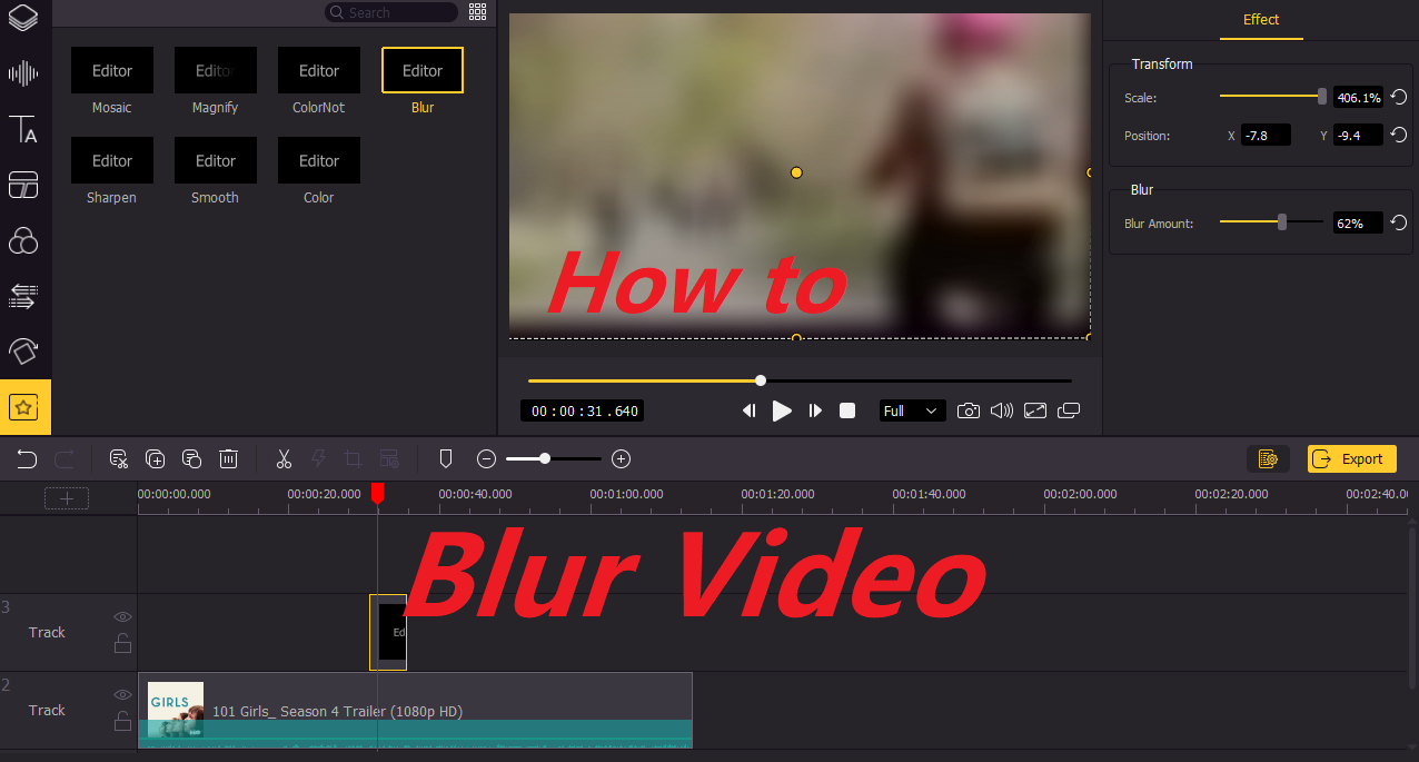 how to blur video