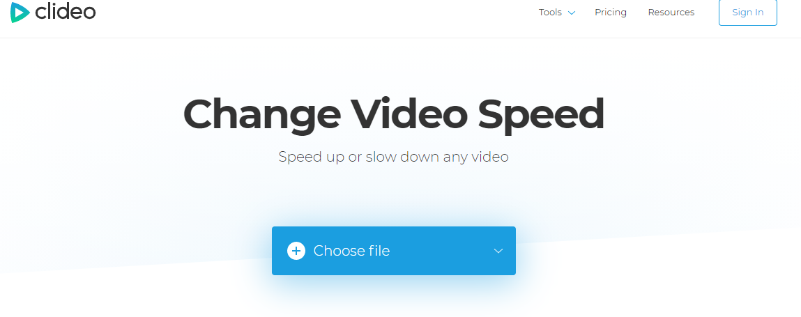 change video speed in Clideo