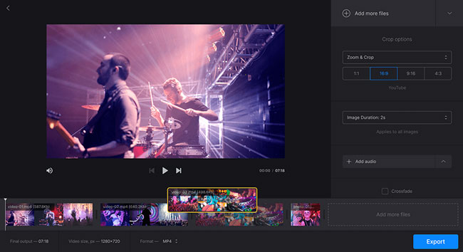 clideo interface in tiktok video making