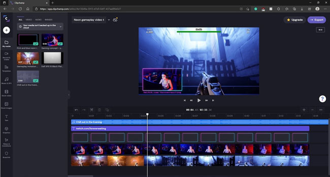 clipchamp online video editor for game clips