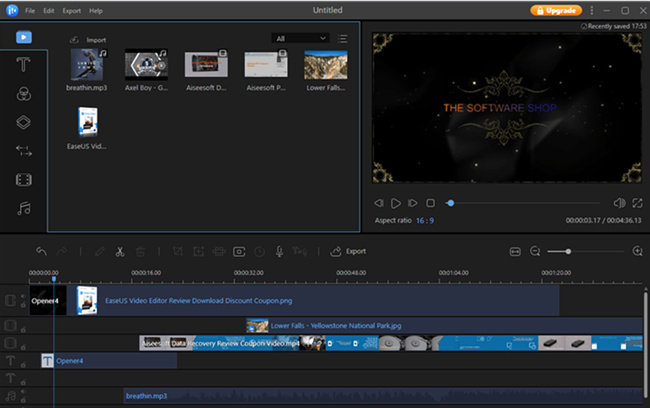 easeus video editor interface