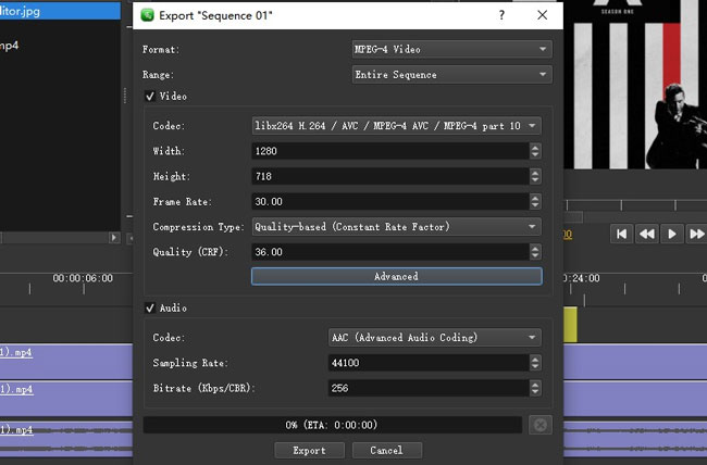 export and download videos on olive video editor