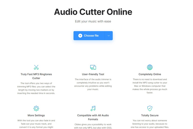 clideo audio cutter online