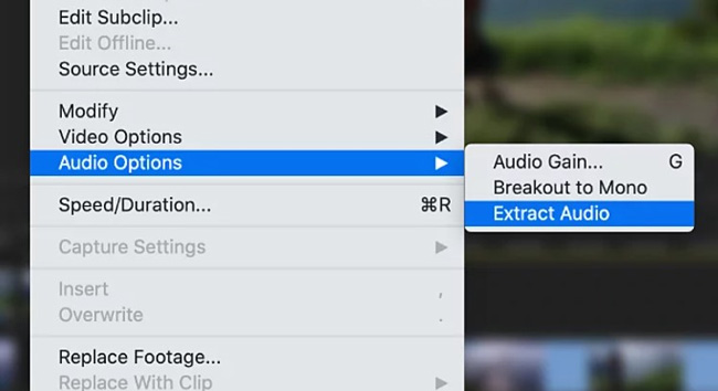 steps to extract audio from video on mac by premiere pro