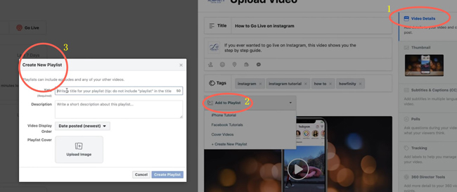 facebook reator studio video details