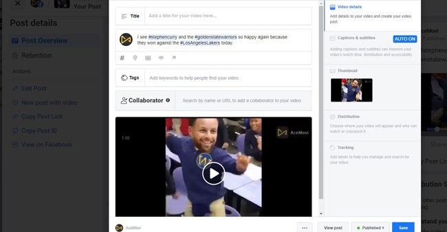 edit facebook live video