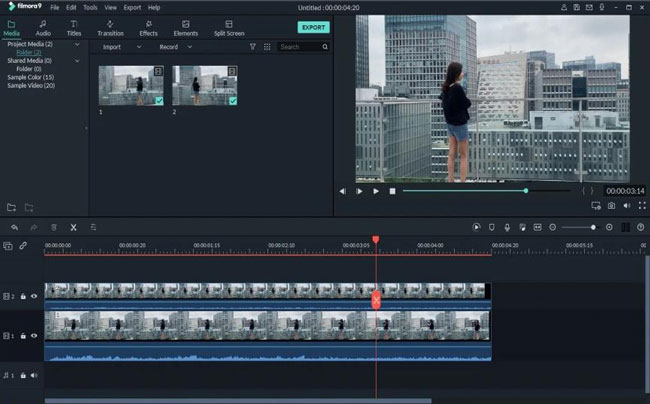 filmora clone video editor interface