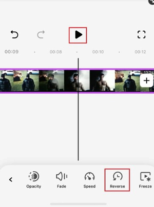 how to reverse youtube video on filmorago app