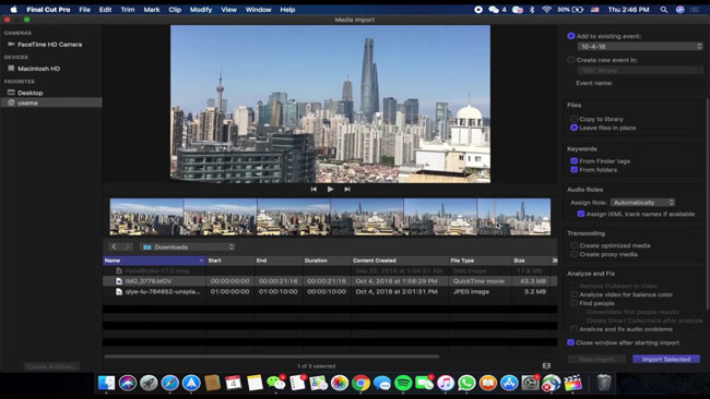 final cut pro video background changer interface